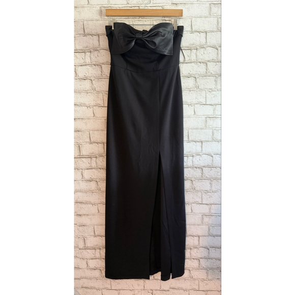 NWT Sophia Cristina Bow Womens Sleeveless Evening Gown Black Size 6 - Picture 4 of 6